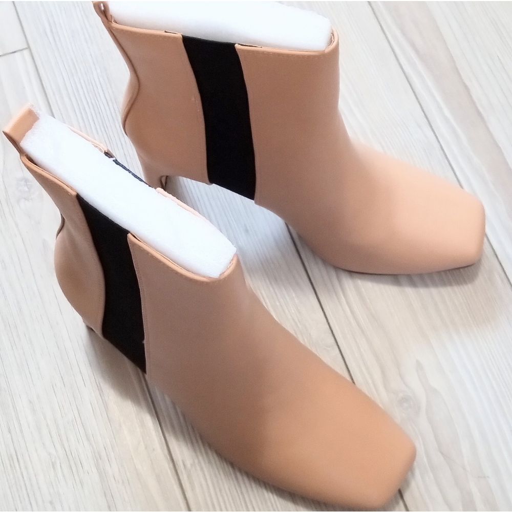 (S-4446)  Coutgo Women's Square Toe Ankle Boots Sz 7